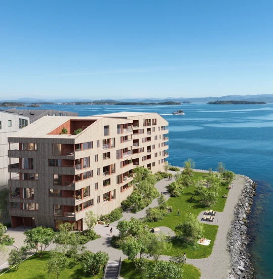 Drone ut mot vann